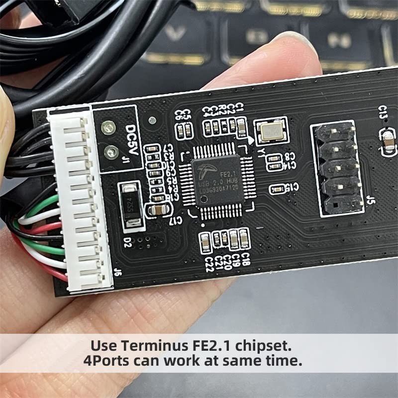 USB2.0 Motherboard Cable 9pin 10pin USB 2.0 Header 1 to 4 Female with IDE Pow... gallery