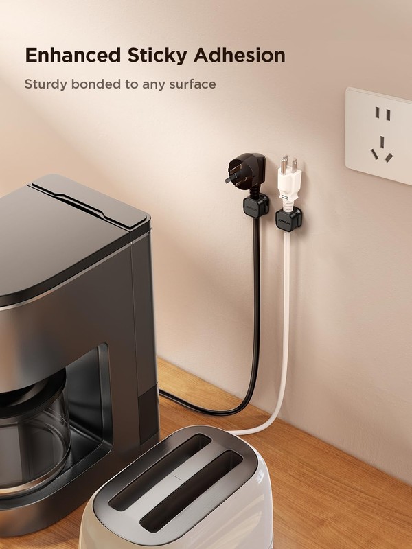 6 Pack Magnetic Cable Clips [Cable Smooth Adjustable] Cord Holder, Under Desk... gallery