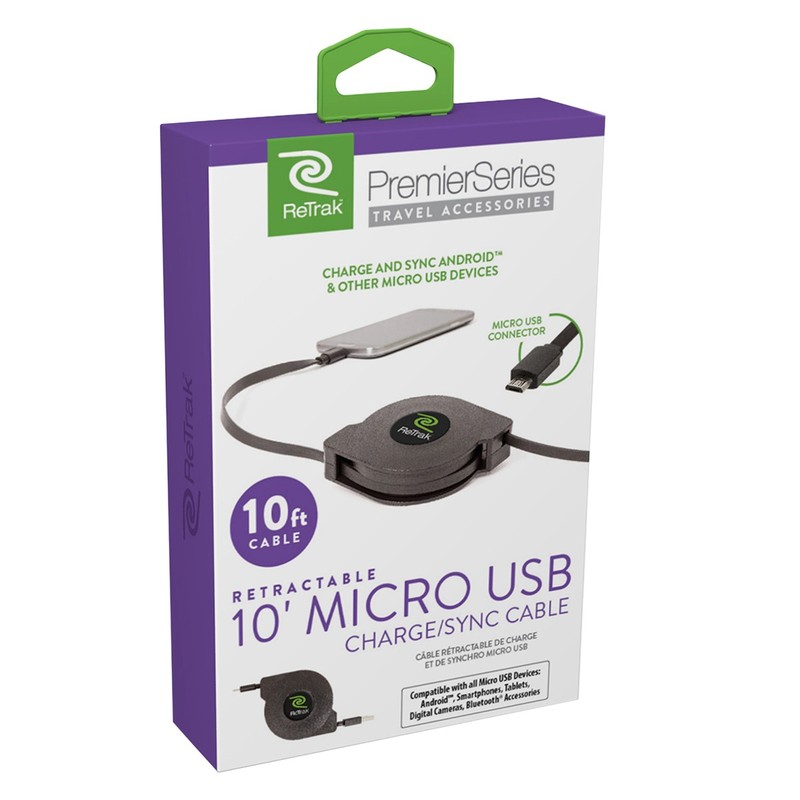 Premier Retractable Micro USB Cable 10ft gallery