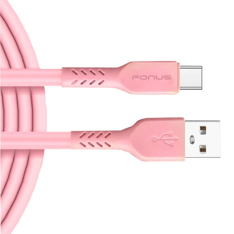Pink 10ft Long USB-C Cable Charger Cord Power Wire Type-C Fast for Cell Phones