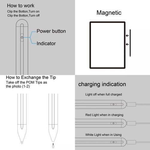 For Samsung Galaxy Tab S9/FE/Plus Digital Active Stylus Pen Capacitive Touch gallery