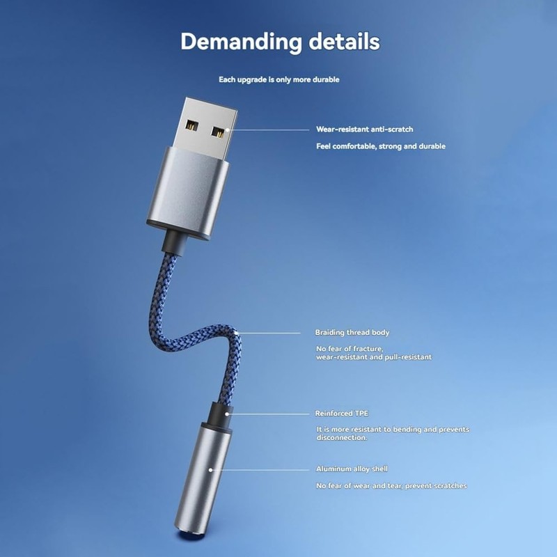 New USB Type A To 3.5mm AUX Female Audio Headphone Jack Cable Adapter Lot gallery