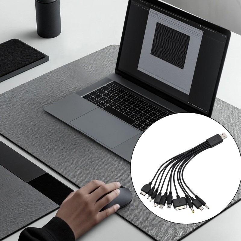 Compactly 23cm MultiPort Chargers Data Cord for Phones Tablets Power Supply gallery