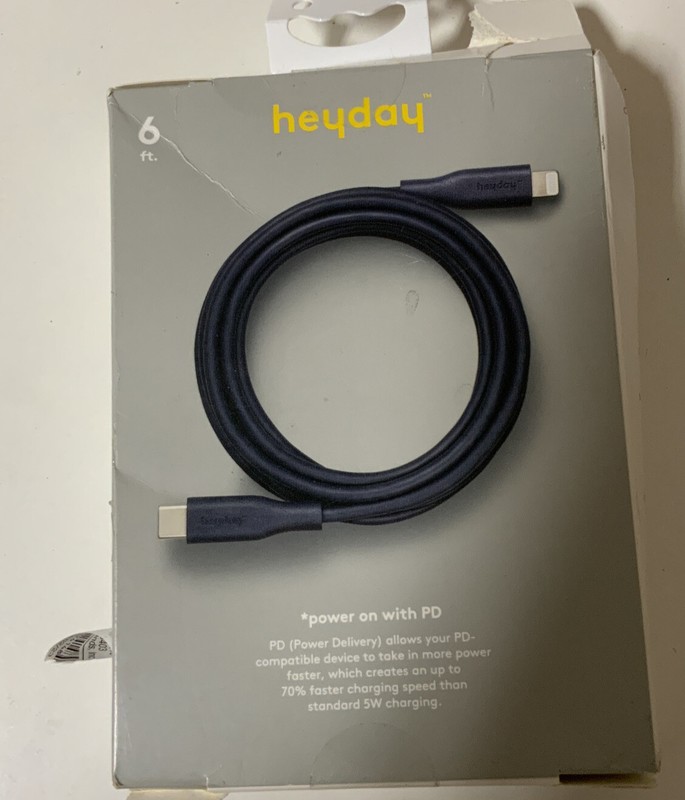 🔰 Heyday Fast Charging Cable Usb-c To iPhone Connector 6ft,🆕 Distressed Box gallery