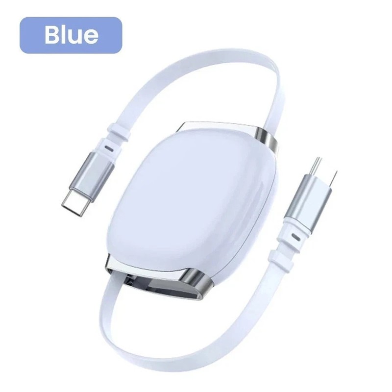 Share 100W USB-C to USB-C Retractable Charger Cable Fast Charge Data Wire
