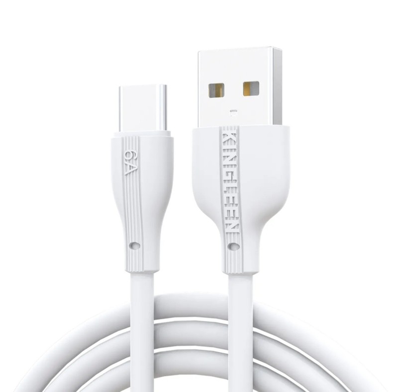LOT OF 100 KINGLEEN 3FT White 6A FAST Charger USB C Type Cable