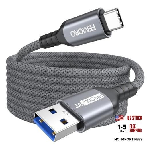 USB C Data Cable 15ft Long, USB 3.2 Gen 2 A to Type-C 10Gbps 15 Feet 1 Pack