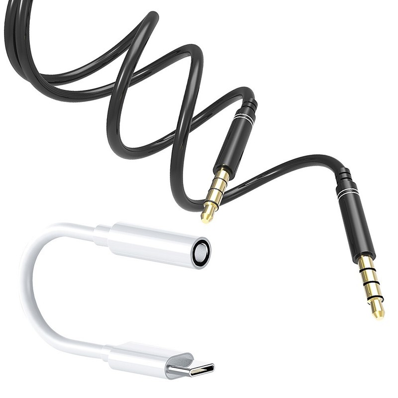 Water Resistant Type C Unisex 3.5MM Earphone Adapter Cable for Nokia 9 PureView
