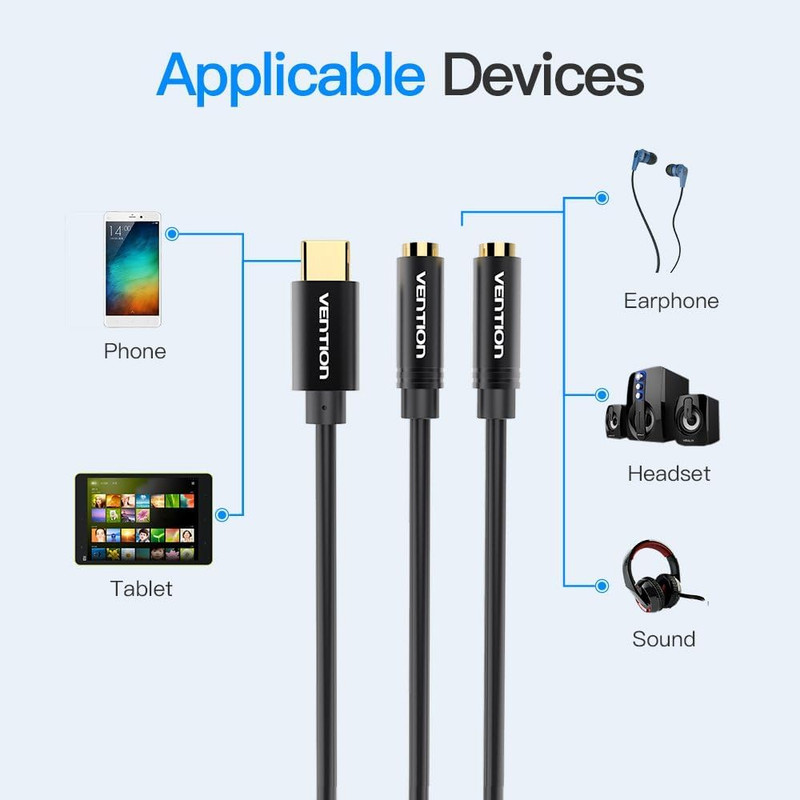 USB C to Dual 3.5Mm Headphone Jack Audio Splitter for Iphone 15 Pro gallery