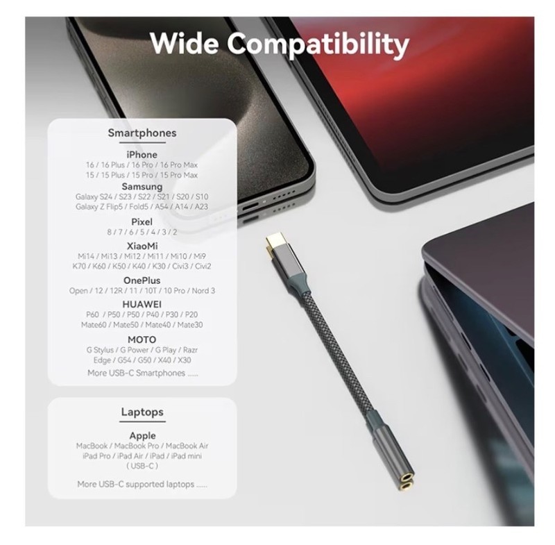 USB C to Aux Audio Dongle Cable Cord, Type C to 3.5Mm Female Headphone Jack Adap gallery