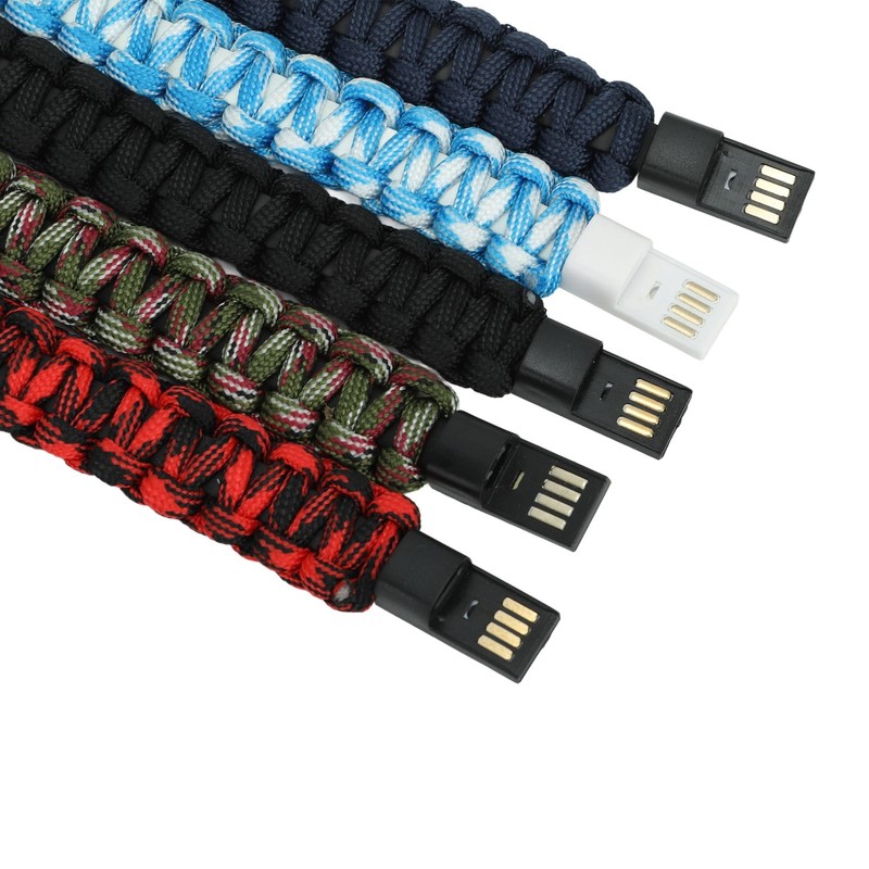 5Pcs Charging Cable Bracelet Type C Woven Cord Data Charger Bracelet gallery