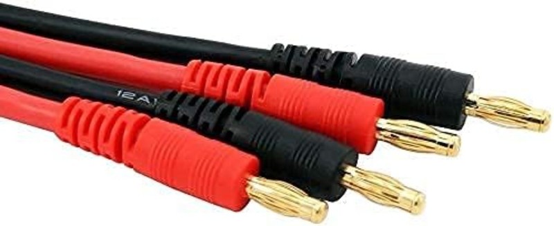 High-Performance XT60 to 4mm Banana Plug Charge Cables - Pack of 2, Tangle-Free gallery