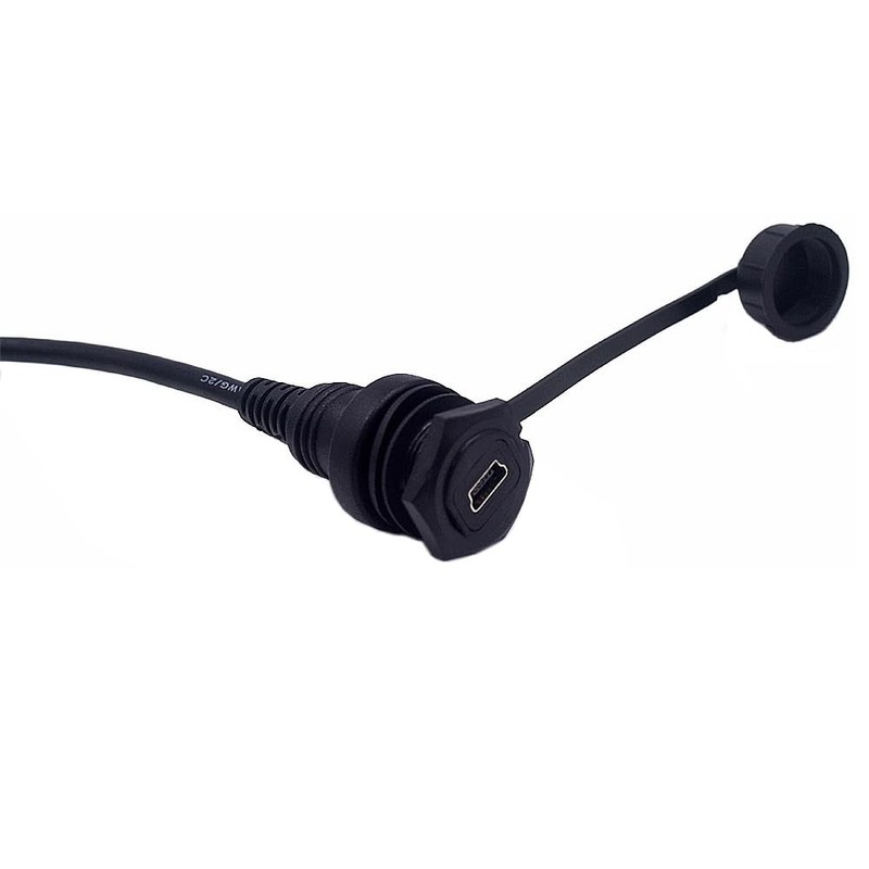 1 Ft 90 Degree Right Angle Mini USB Male To Female Dashboard Extension Cable gallery