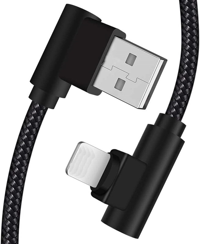 90 Degree USB Charger Cable Heavy Duty For iPhone 12 11 XR 8 6 Charging Cord Lot