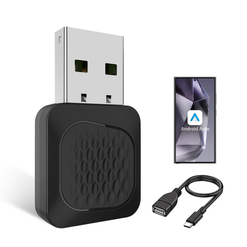 Wireless Android Auto Adapter, Smallest Mini Edition, Converts Wired to Wirel…