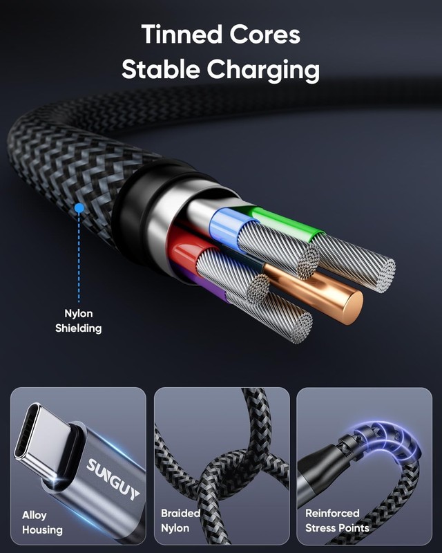 USB-C to Lightning Cable 2FT, 2-Pack [MFi Certified] iPhone Fast Grey gallery