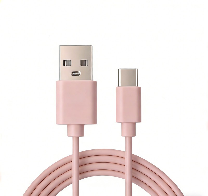USB-A to USB-C Cable Pink 6ft Fast Charging Data Sync Cord for Android Devices gallery