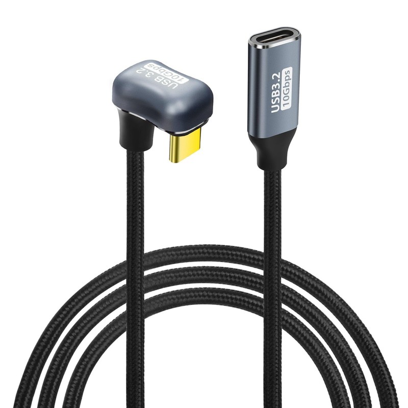 1M/3.2Ft U Shape 180 Angle USB C To C Extension Cable 100W PD For i/phone15