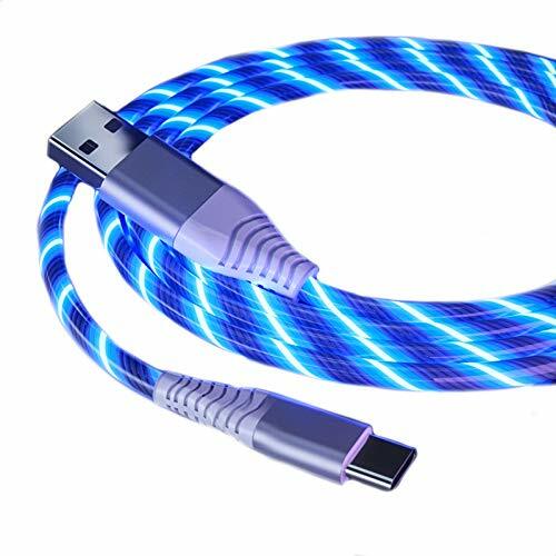 1M LED Flowing Light Up USB Charging Cable For iPhone 14 13 12 Pro Samsung S22 gallery