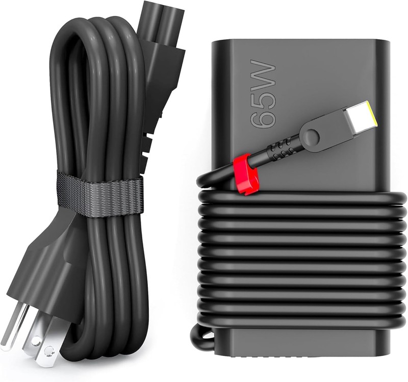 65W USB-C Laptop Charger for Lenovo ThinkPad Yoga Chromebook Fast Power Adapter