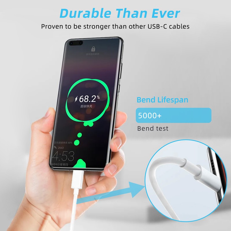 Paiegn 8 Pack USB A Type C Cable 5FT 3A Cord Fast Charging For Iphone15 Samsung gallery