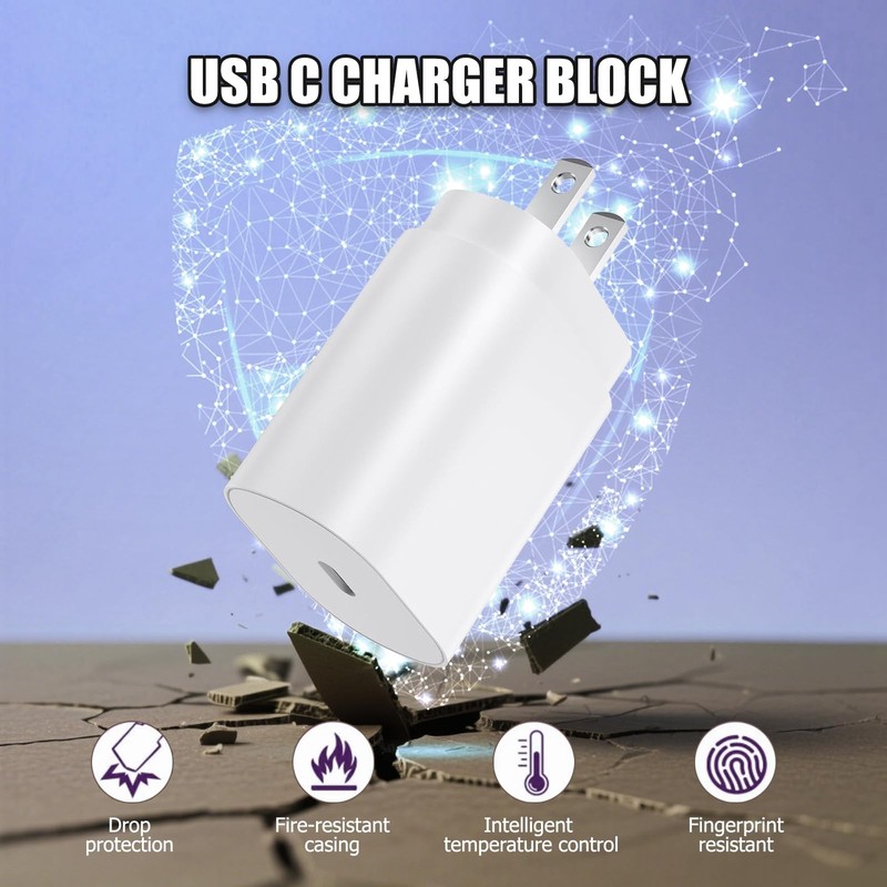 USBC iPad Fast Charger and 3FT USB Cable Cord, 25W Fast Charger for Apple iPa... gallery