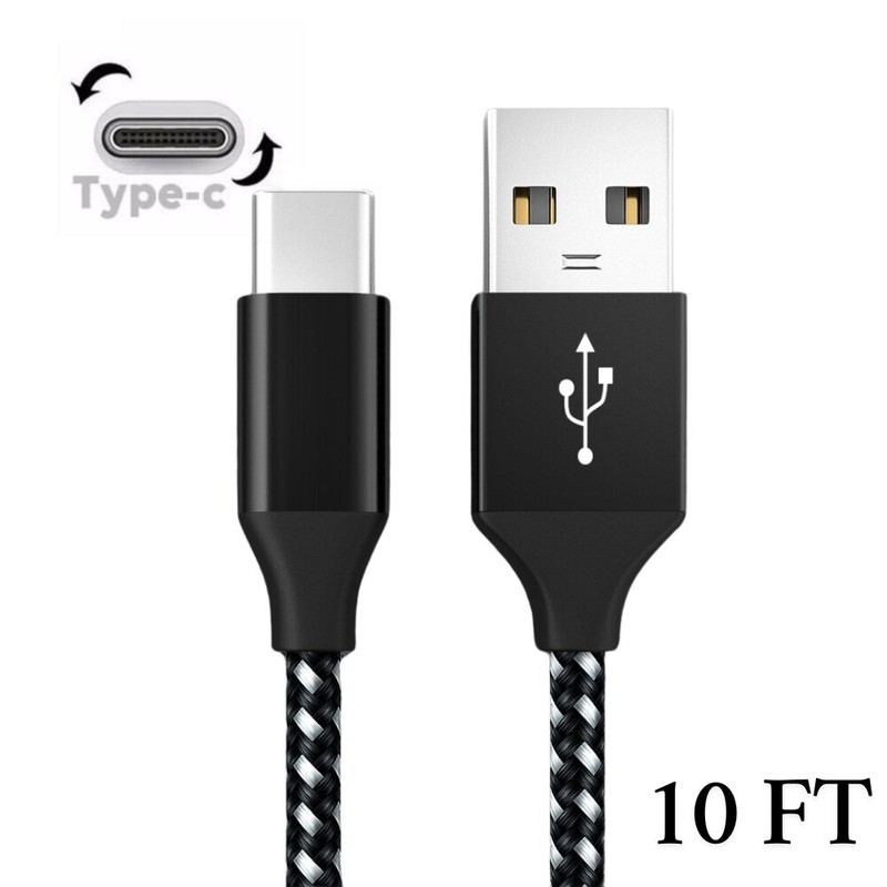 Fast Charger Cable Heavy Duty 10ft Charging Cord For Samsung/Google/Huawei Lot