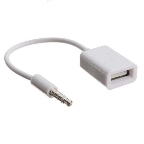 New 3.5mm Male AUX Audio Plug Jack to USB 2.0 Female Converter Cable Cord gallery