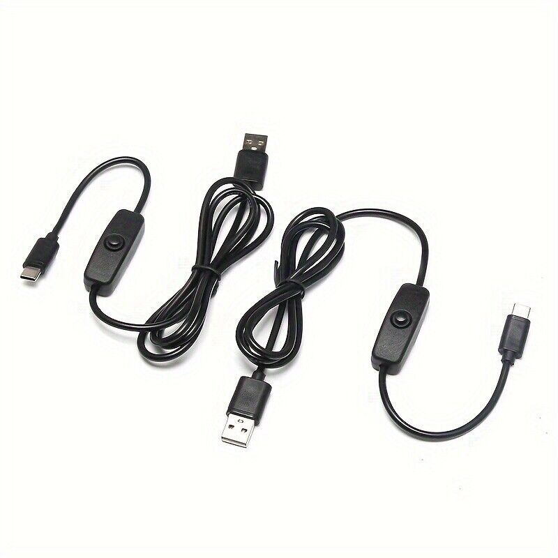 2/5/10-Pack USB Type-C Cable with On/Off Switch, 5V Fast Transfer, Compatible wi gallery
