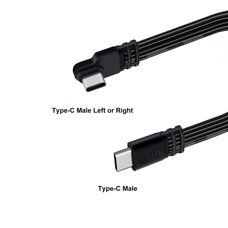 USB to Right Angle Flat 65W PD Fast Charging Short 90 Degree USB Flat Chargin... gallery