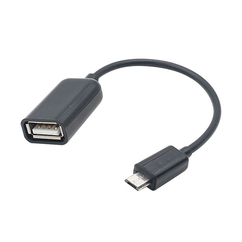 Micro USB 2.0 OTG Cable On The Go Adapter for Phones Tablets (Black)