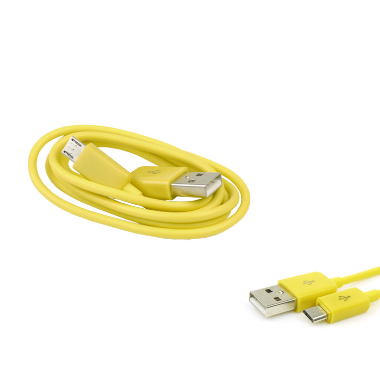100 6FT MICRO USB DATA SYNC CHARGER CABLE YELLOW DROID HTC EVO ONE NEXUS KINDLE