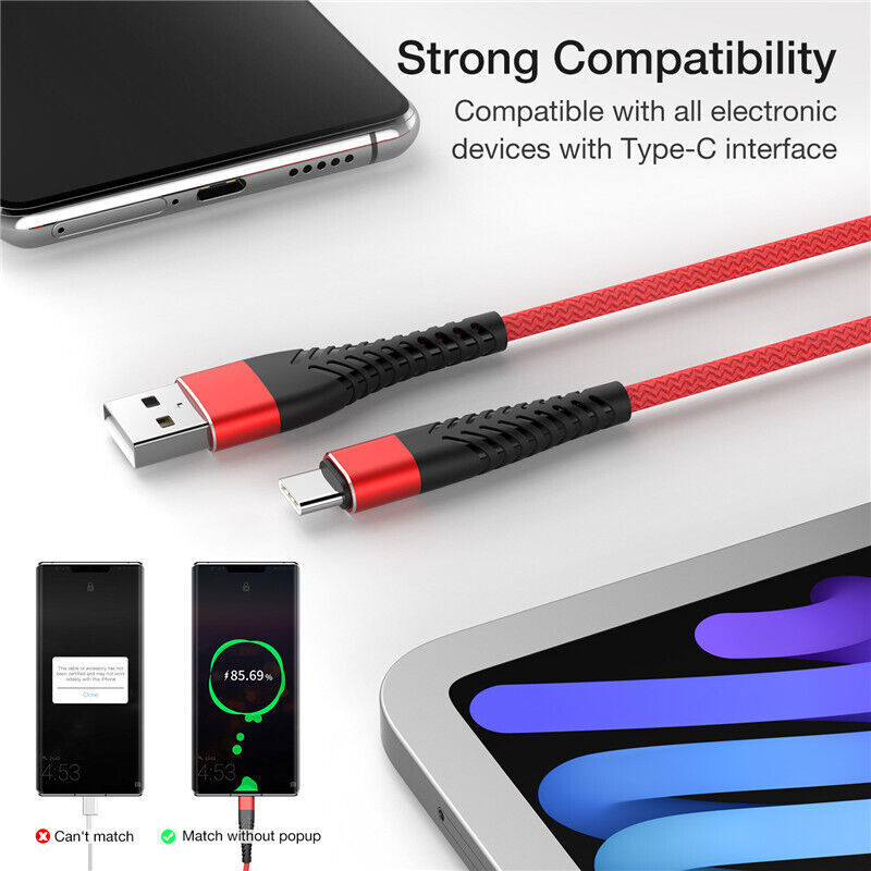 USB C Type C Charger Cable Lot Fast Charging for Samsung S23 S20 S21 S22 Cord US gallery
