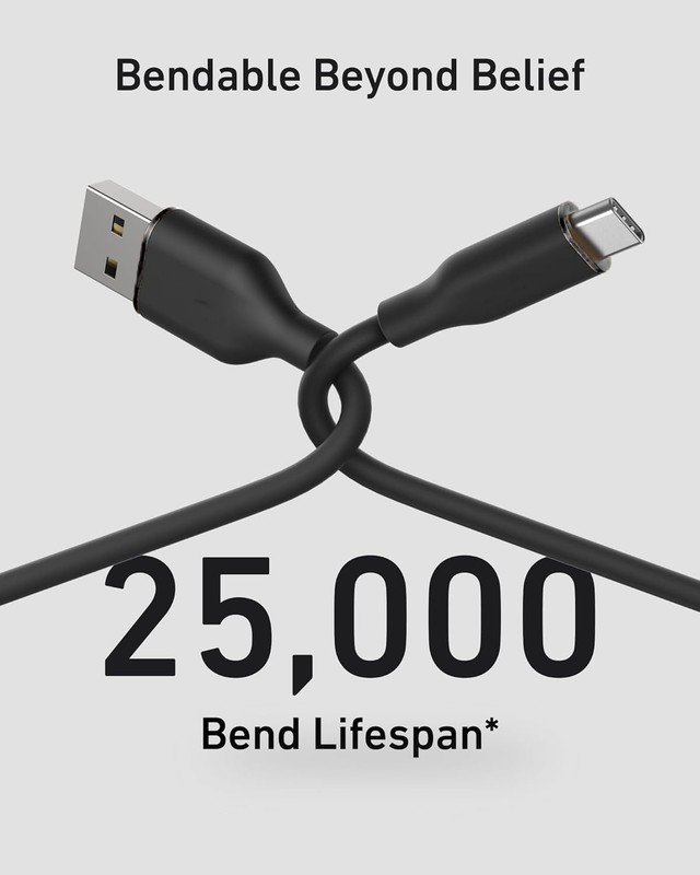 3x USB-A to USB C Type-C Fast Charging Data SYNC Charger Cable Cord 6FT Black gallery
