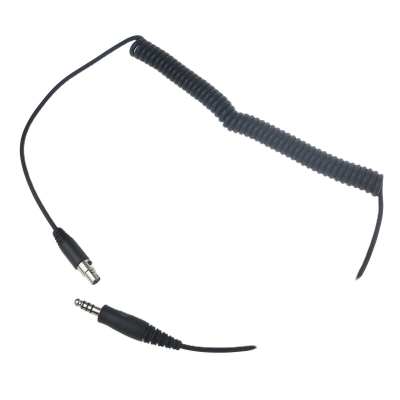 Aviation Headset Aux Cable U174 Plug to Mini XLR5 Jack Adapter Easy to Use gallery