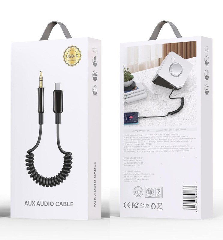 USB-C TO AUX 3.5mm Cable Adapter For Samsung Galaxy A16 A26 A36 A56 A06 5G