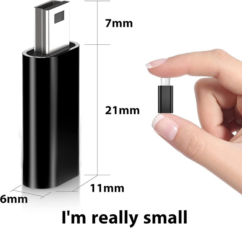 USB C to Mini USB Adapter 2 Pack GoPro Camera Dash Cam Data Converter gallery