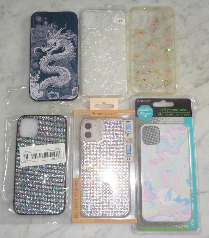 Set of 6 Apple Iphone 11 Protective Cases~ Dragon, Iridescent, Jeweled + gallery
