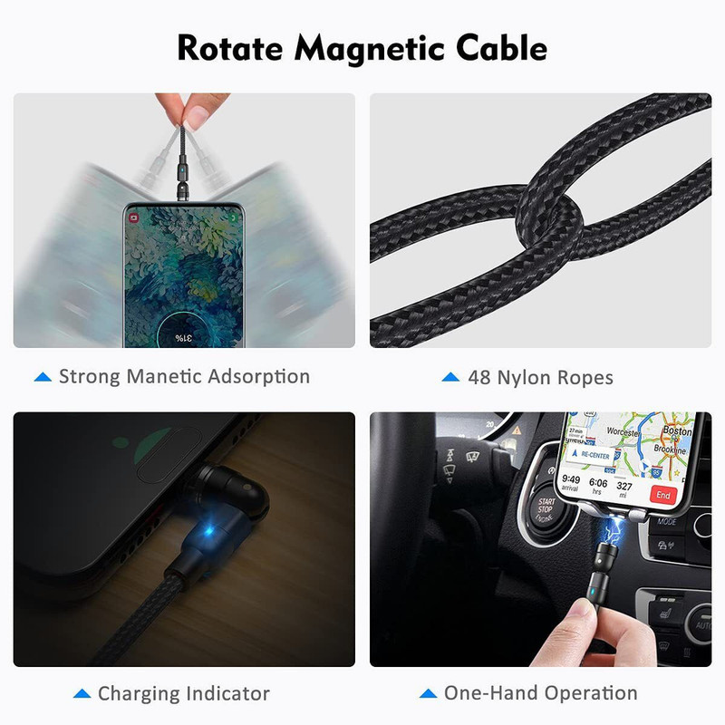 Magnetic Charger USB C Charging Cable Type C For Samsung Android iPhone 15 16 17 gallery