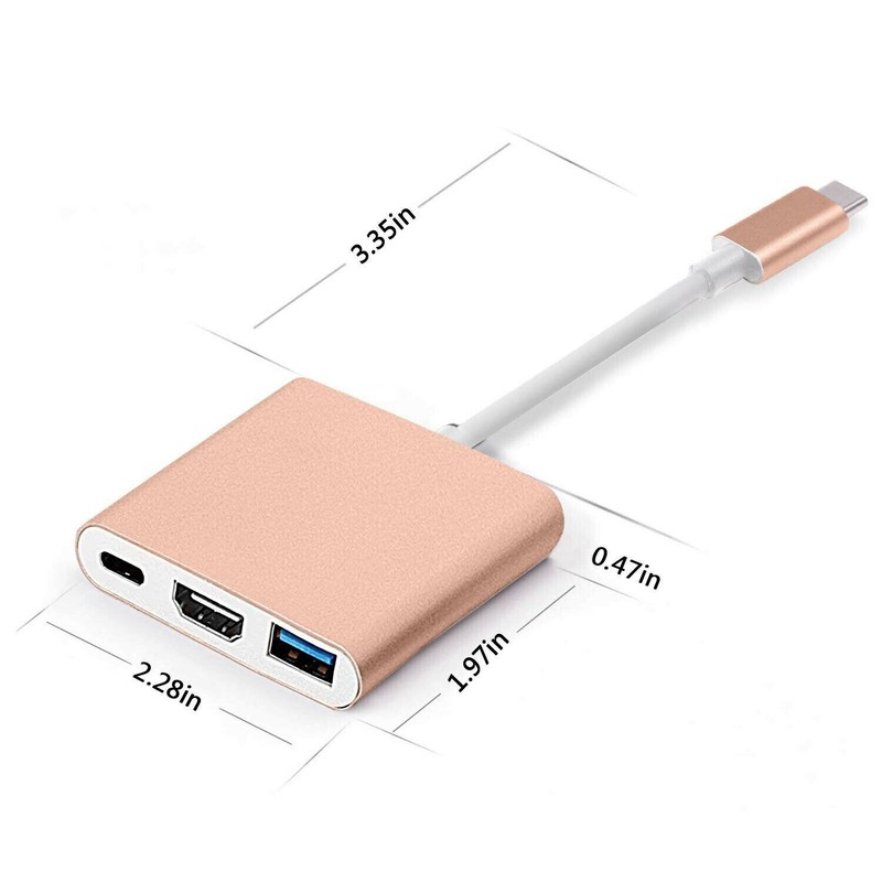 USB-C to HDMI HDTV TV Portable Adapter 4K/30Hz for Samsung S10+ S9 S8+ iPhone 16 gallery