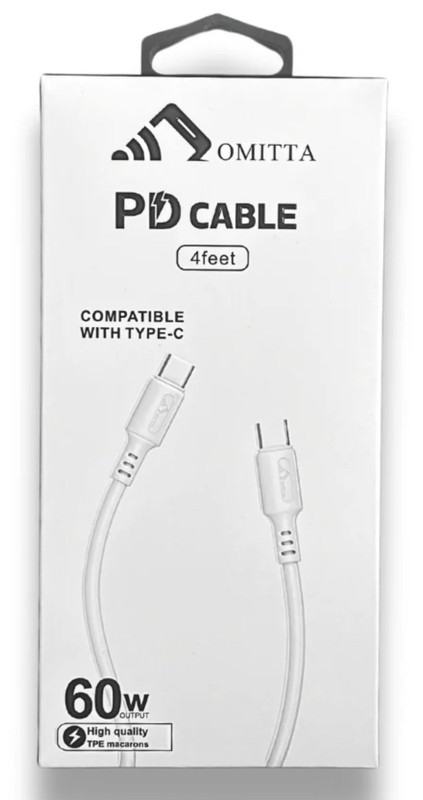 OMITTA Type C PD 60W Fast Charging USB C Cable 4 Feet