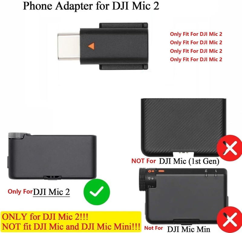 Original DJI Mic 2 Mobile Phone Adapter Type C For iPhone 16 15 Samsung S25 gallery
