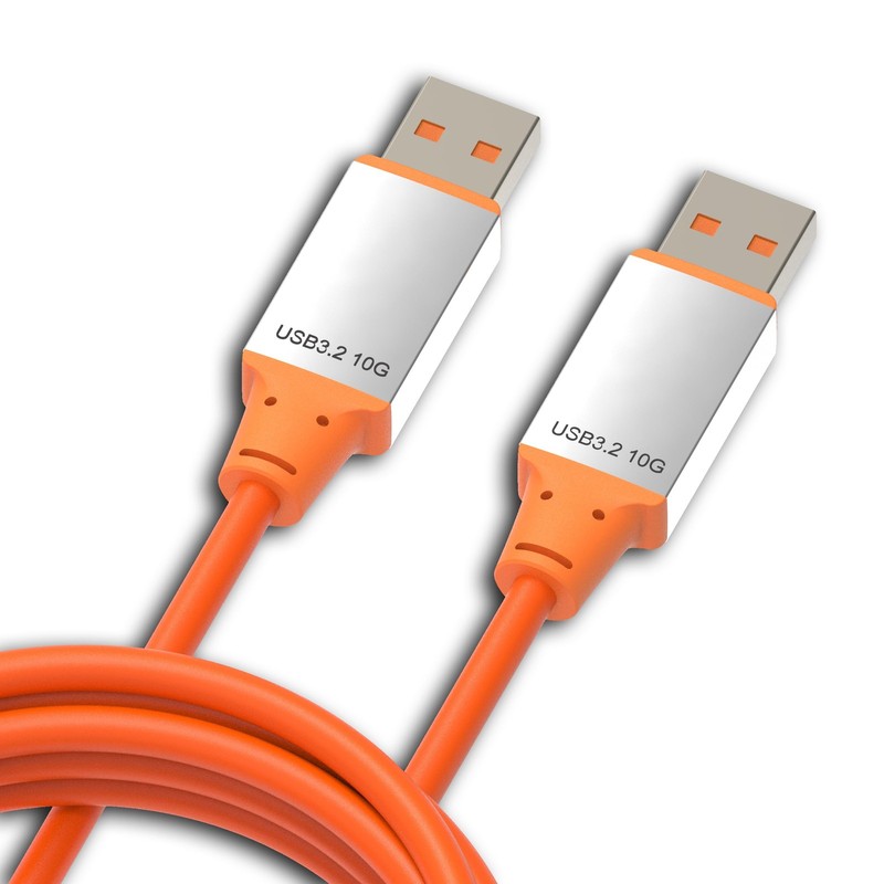 10FT 3M USB 3.2 Gen 2 A-A Male To Male Cable 10Gbps High Speed Orange gallery