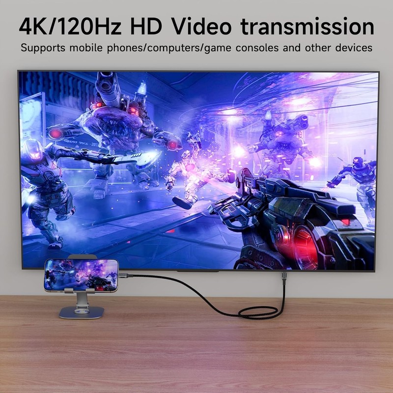 Ultra-Fast USB C 3.2 Gen 2x2 Cable 0.5FT - Safe 240W Charging & 4K Video Support gallery