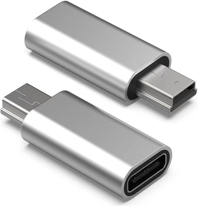 Mini USB to USB C Adapter 2-Pack, Type C to Mini USB, Charge & Data Sync gallery