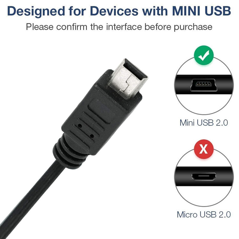 3FT Mini USB Data Sync Charger Charging Cable Cord SatNavs, Dash Cam Lot gallery