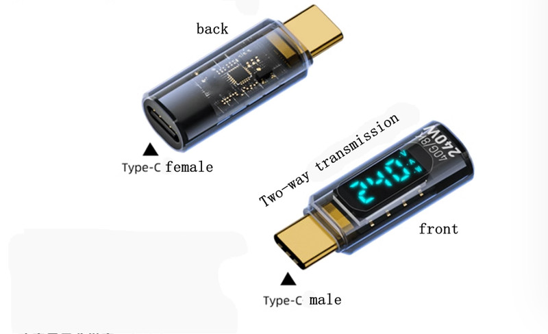 USB Type C Male to Female Adapter 8K60Hz PD240W Display V/W 40Gbps AndroidMacWin