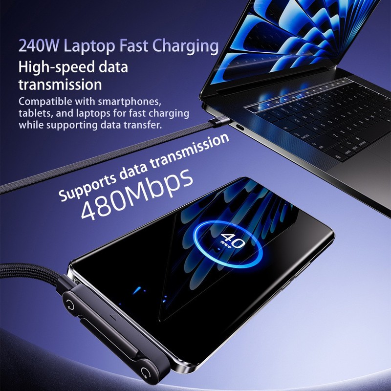 240W Fast Charging Cable Invisible Phone Holder Stand | Play While Charging gallery