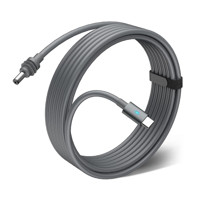 Flexible USB Type C Power Cord With LED Indicator For Mini Satellite Outdoor