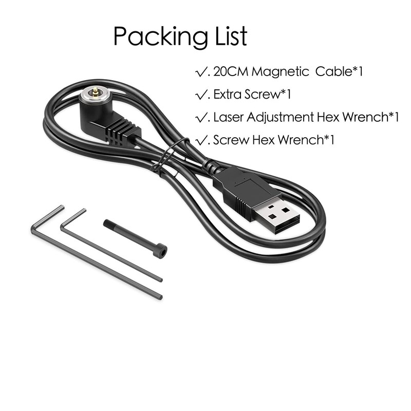DEFENTAC USB Magnetic Charging Cable Compatible with Tactical Products W/Magneti gallery